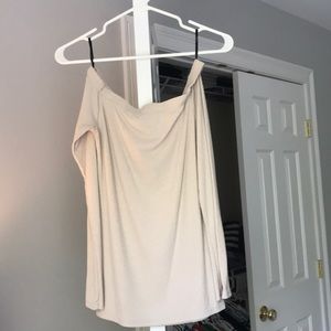 Off the shoulder blouse. Cream colored.